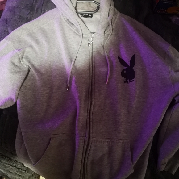 Women's playboy zipup hoodie - Picture 4 of 4
